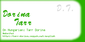 dorina tarr business card